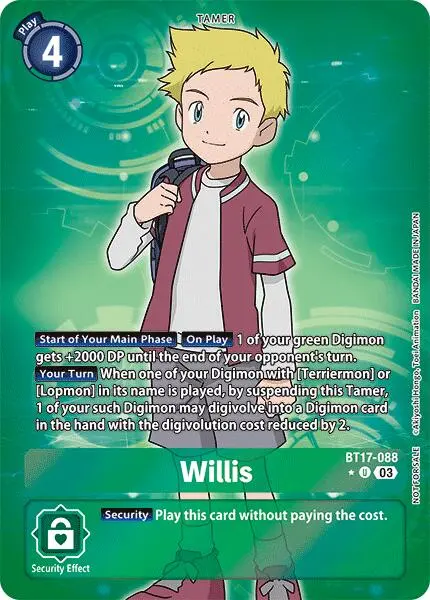 Willis [Bt17-088] (Box Promotion Pack: Secret Crisis) [Secret Crisis] 1