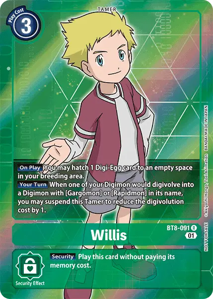 Willis [Bt8-091] (Alternative Art - Box Topper) [New Awakening] 1