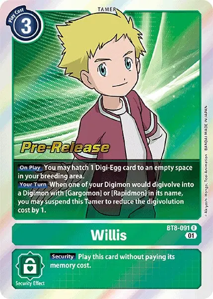 Willis [Bt8-091] [New Awakening Pre-Release Cards] 1