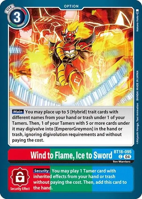 Wind To Flame, Ice To Sword [Bt18-095] [Release Special Booster Ver.2.0] 1