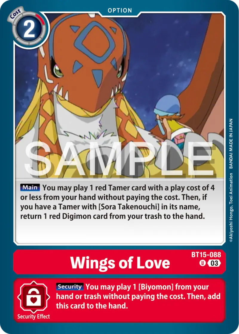 Wings Of Love [Bt15-088] [Exceed Apocalypse] 1