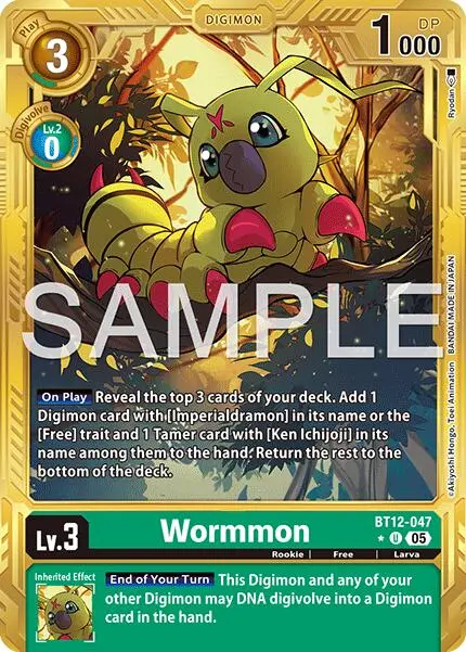 Wormmon [Bt12-047] (Alternate Art) [Advanced Booster Digimon Generation] 1