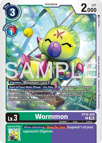 Wormmon [Bt16-040] - Bt16-040 (Reprint) [Advanced Booster Digimon Generation] 1