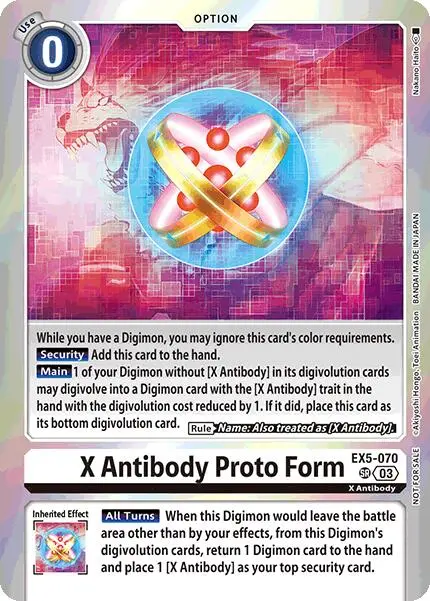 X Antibody Proto Form [Ex5-070] (Special Event Pack 2025) [Animal Colosseum Promos] 1