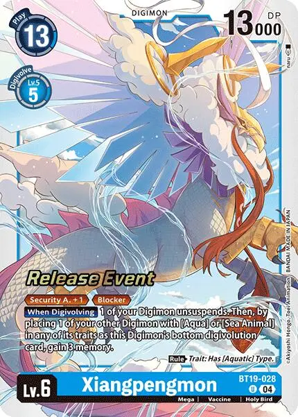 Xiangpengmon [Bt19-028] [Release Special Booster Ver.2.0 Promos] 1