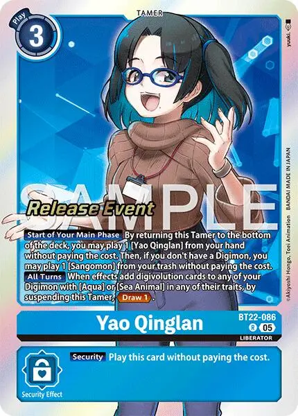 Yao Qinglan [Bt22-086] [Cyber Eden Release Event Cards] 1