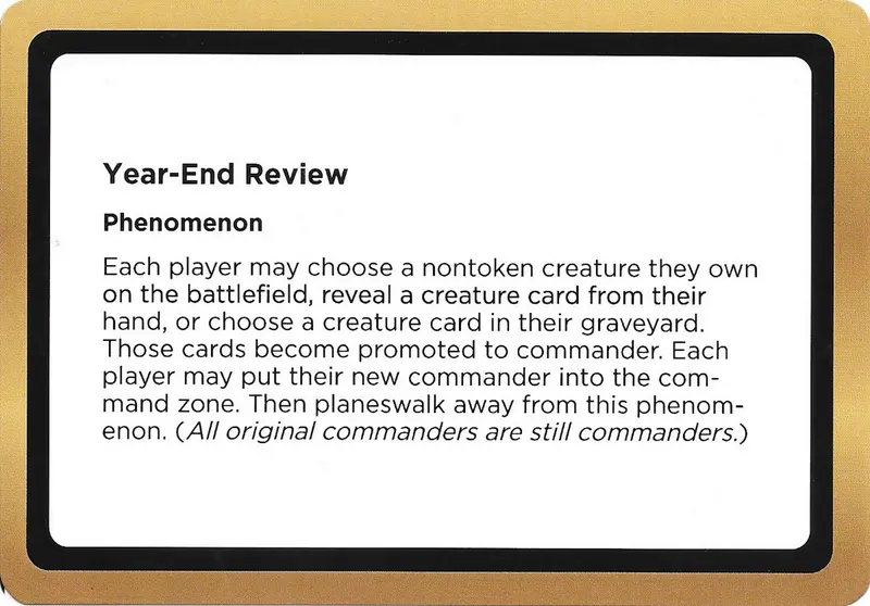 Year-End Review (Black Lotus Unknown Planechase) [Oversize Cards] 1