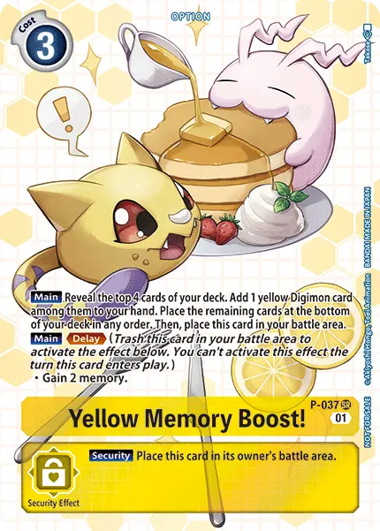 Yellow Memory Boost! [P-037] (Box Promotion Pack - Next Adventure) [Promotional Cards] 1