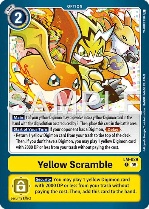 Yellow Scramble [Lm-029] (Reprint) [Advanced Booster Digimon Generation] 1