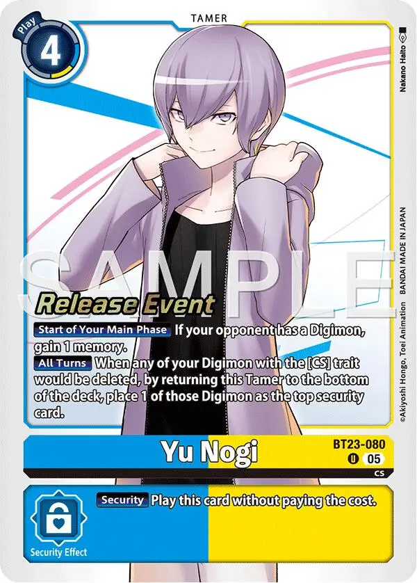 Yu Nogi [Bt23-080] [Hackers' Slumber Release Event Cards] 1