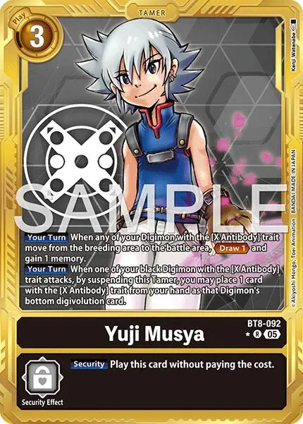 Yuji Musya [Bt8-092] (Gold Border) [Advanced Booster Digimon Generation] 1