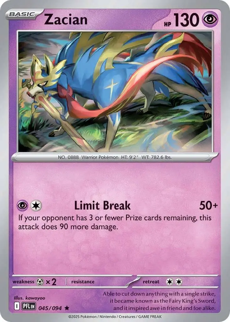 Zacian (045/094) [Mega Evolution: Phantasmal Flames] 1