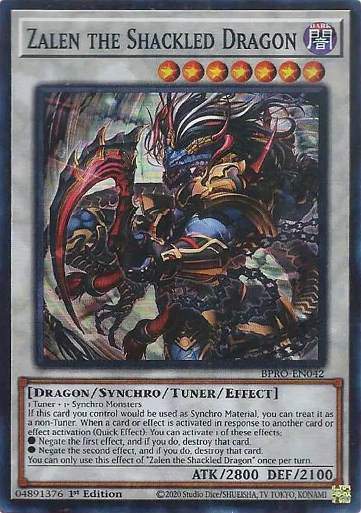Zalen The Shackled Dragon [Bpro-En042] Super Rare 1