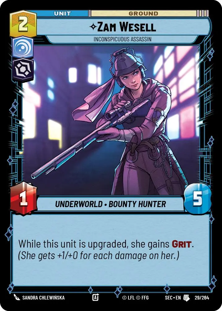 Zam Wesell (29/264) - Inconspicuous Assassin (29/264) [Secrets Of Power] 1