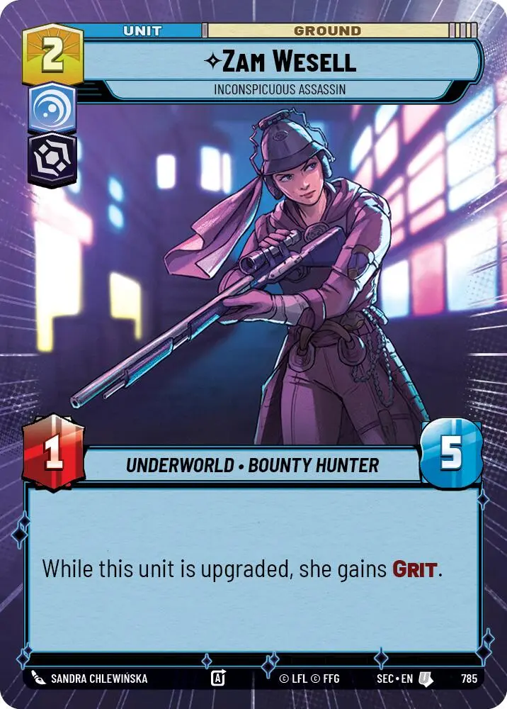 Zam Wesell - Inconspicuous Assassin (Hyperspace Foil) (785) (785) [Secrets Of Power] 1