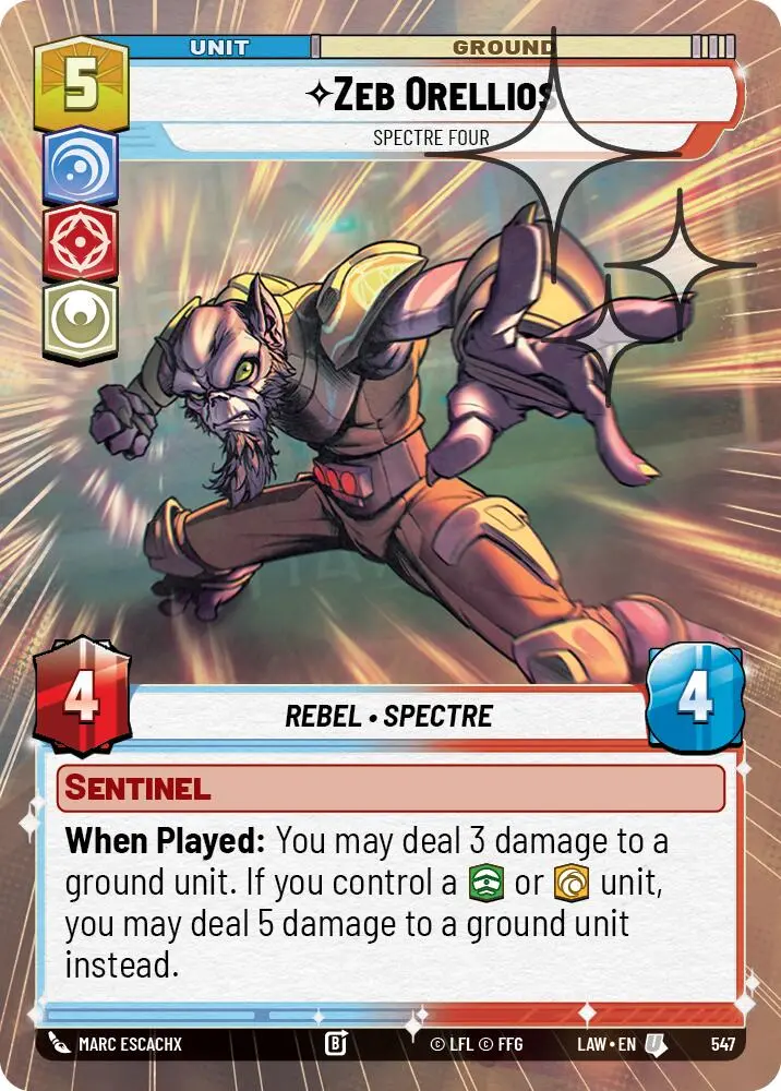 Zeb Orellios - Spectre Four (547) (Hyperspace Foil) (547) [A Lawless Time] 1