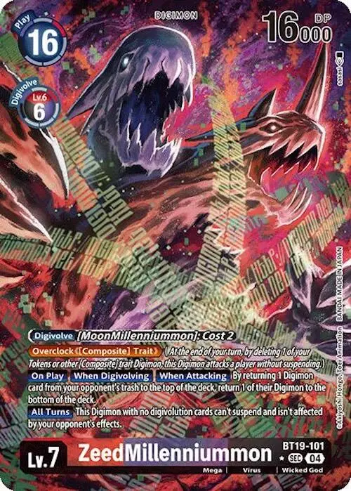 Zeedmillenniummon [Bt19-101] (Alternate Art) [Release Special Booster Ver.2.5] 1