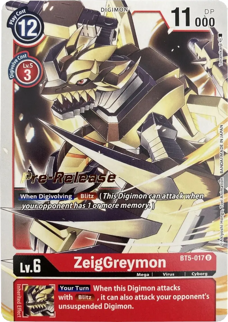 Zeiggreymon [Bt5-017] [Battle Of Omni Pre-Release Promos] 1