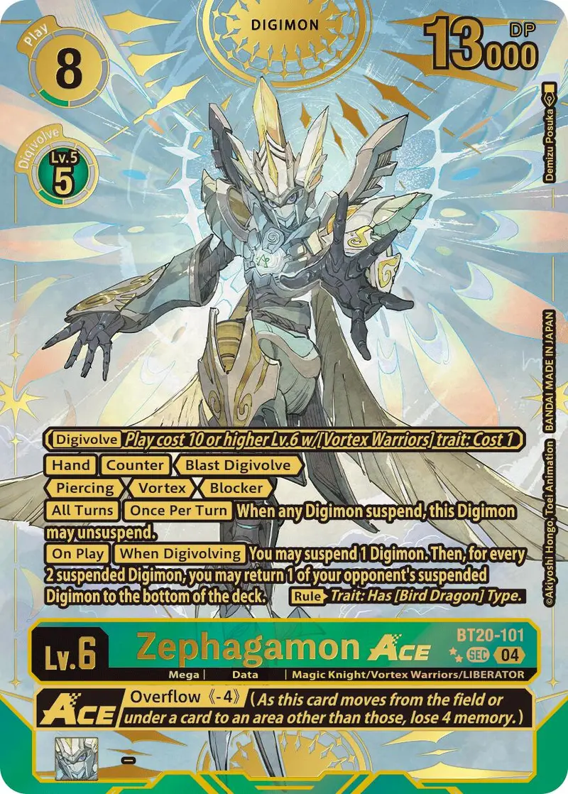 Zephagamon Ace [Bt20-101] (Rare Pull) [Release Special Booster Ver.2.5] 1