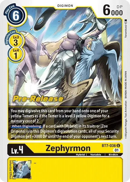 Zephyrmon [Bt7-036] [Next Adventure Pre-Release Cards] 1