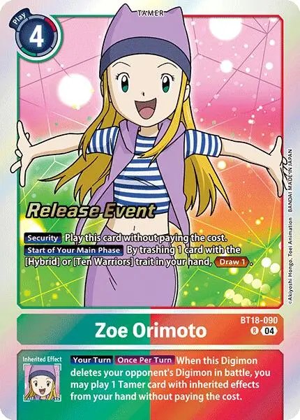 Zoe Orimoto [Bt18-090] [Release Special Booster Ver.2.0 Promos] 1