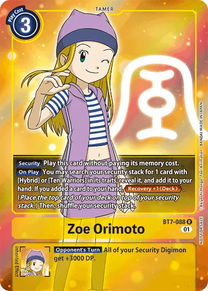 Zoe Orimoto [Bt7-088] (Alternative Art - Box Topper) [Next Adventure] 1