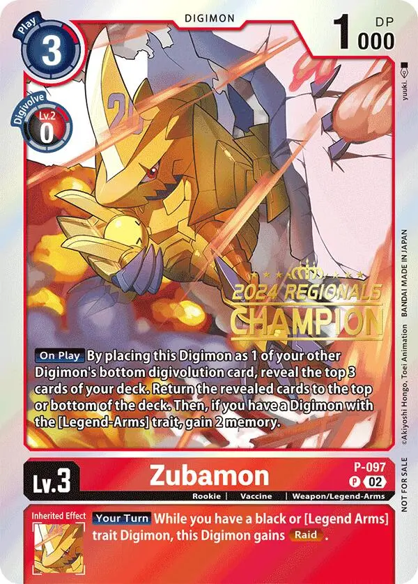 Zubamon [P-097] - P-097 (2024 Regionals Champion) [Promotional Cards] 1