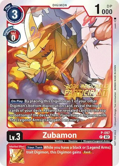 Zubamon [P-097] - P-097 (2024 Regionals Participant) [Promotional Cards] 1