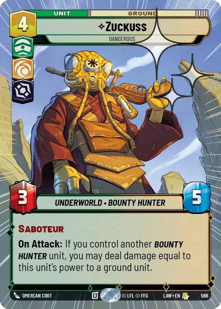Zuckuss - Dangerous (566) (Hyperspace Foil) (566) [A Lawless Time] 1