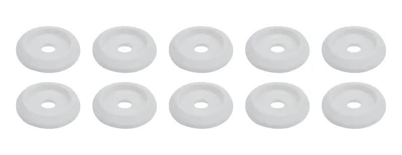 Allstar Performance White Plastic Body Bolt Washers — Pack Of 10 (18846) 1