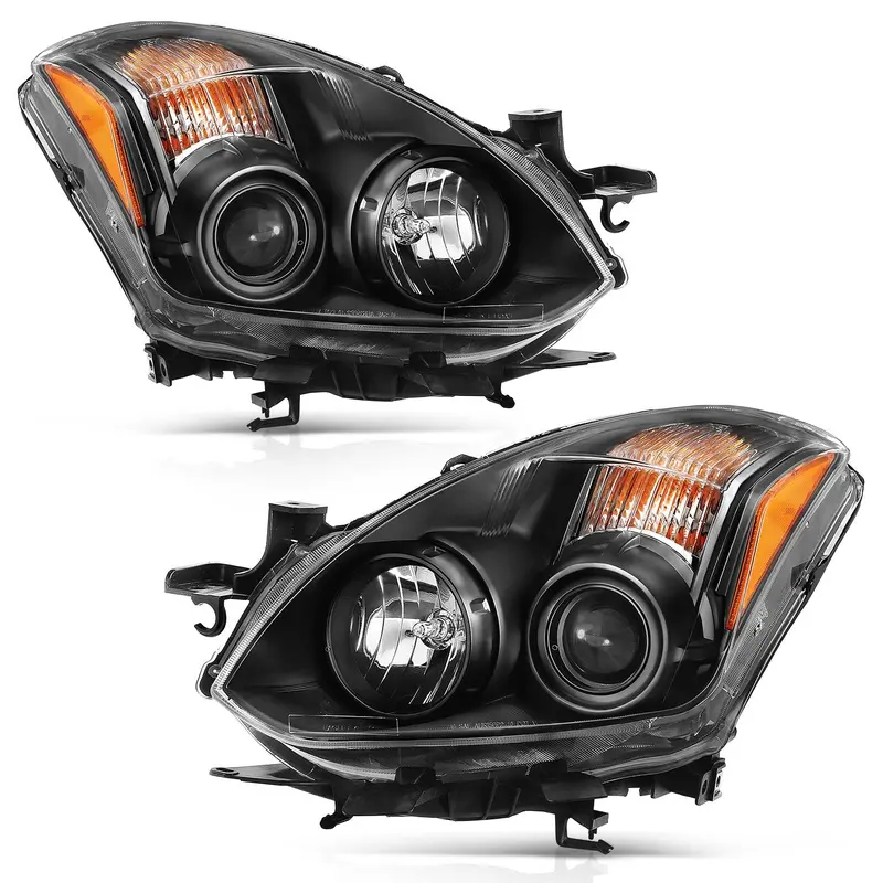 Anzo Usa 121548 Projector Headlight Set; Clear Lens; Black Housing; Pair; Halogen Type; 1