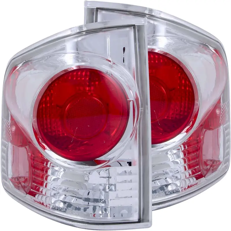 Anzo Usa 211032 Tail Light Assembly; Clear Lens; Chrome Housing; 3D Style; Pair; 1