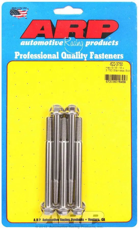 Arp 622-3750 Stainless Steel Bolt Kit – Five 5/16-18 X 3.750-Inch Hex Bolts 1