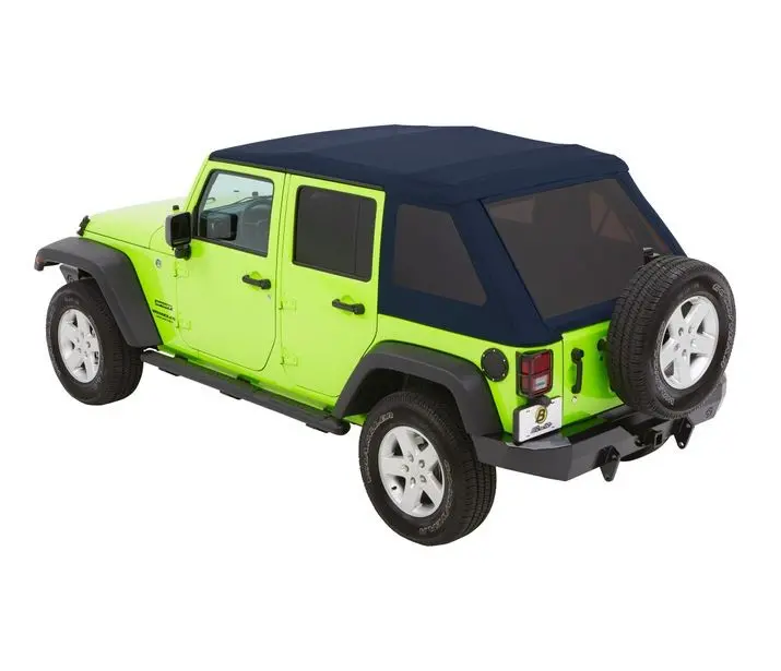 Bestop Trektop Glide Soft Top – Navy Blue Twill For 2007–2018 Jeep Wrangler Jk 4-Door 1