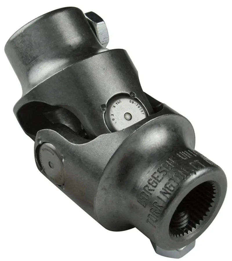 Borgeson 016662 Steering U-Joint – Steel Construction, 7/8" And 5/8" Smooth-Bore Input/Output 1