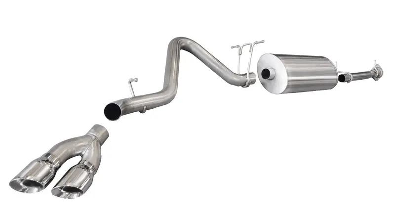 Corsa Performance 3" Cat-Back Exhaust For 2011–2014 Silverado/Sierra 2500 – Dual-Exit, 4" Polished Tips, Stainless Steel (14792) 1