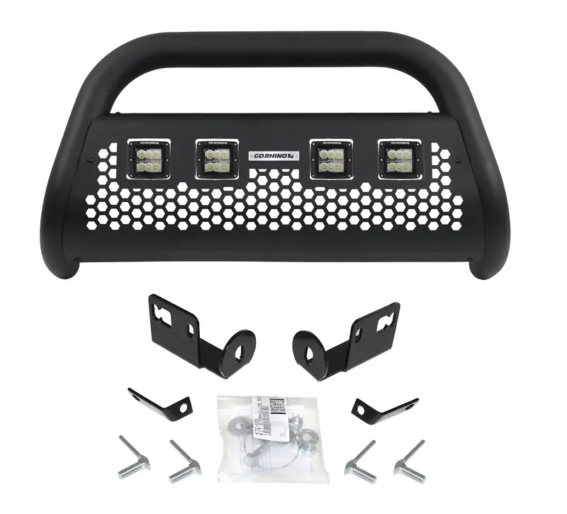 Go Rhino Defensa Rc2 Lr4 Side Steps – Dual-Layer Dually Style With 3" Tubes & Mounting Kit (55534Lt) 1