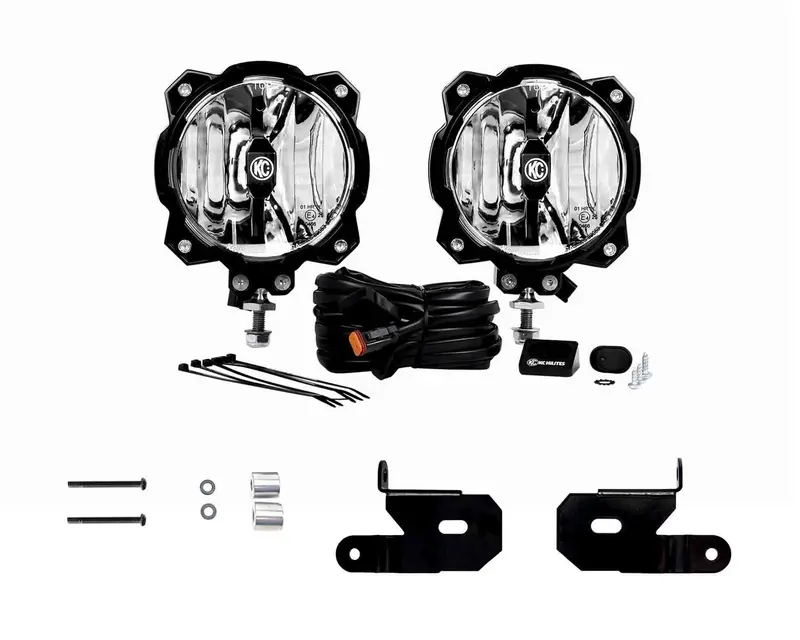 Kc Hilites A-Pillar Mount & Pro6 Driving Light Kit For Jeep Jl 1