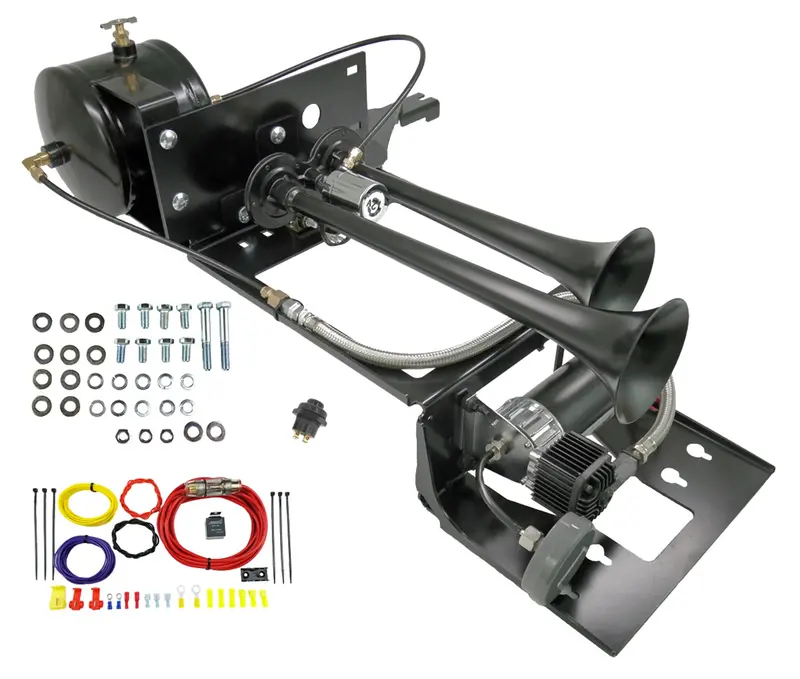 Kleinn Automotive Air Horns Tj102 Trail Blaster™ Air Horn Kit; Model 102 Dual Air Horn; 120 Psi Air System; 1