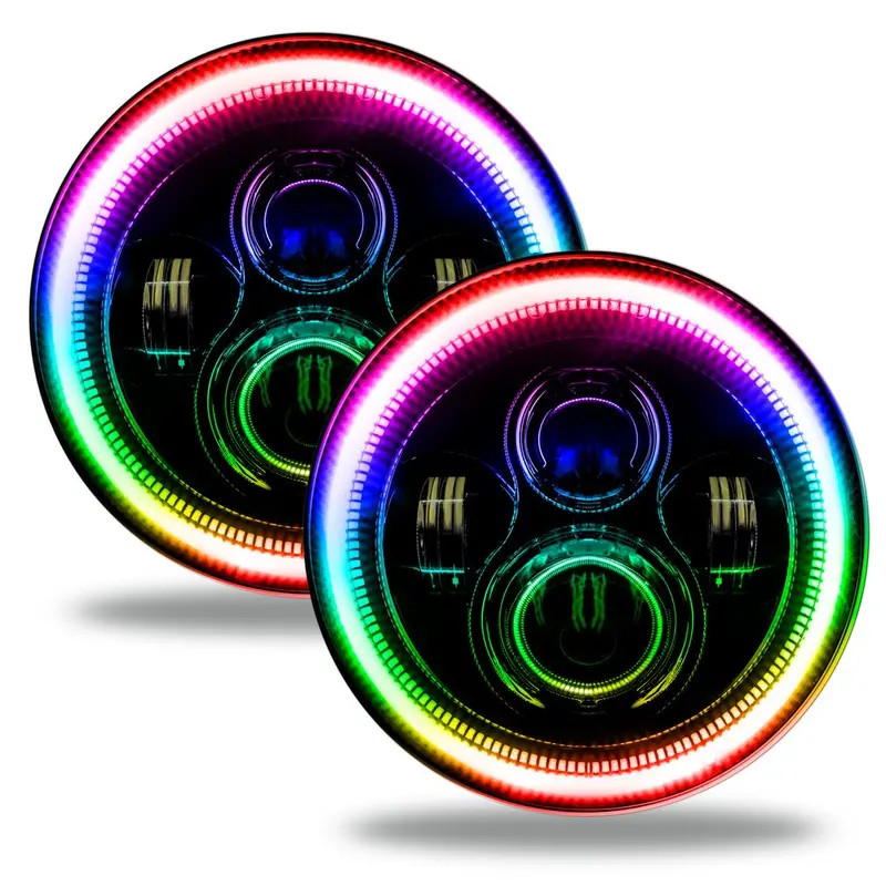 Oracle Lighting 7" Colorshift Led Headlights With Black Bezels (5769J-332) 1