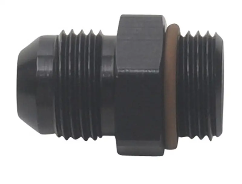 Quick Fuel Technology -8An O-Ring To -8An Pipe Fuel Fitting – Black Anodized Aluminum (19-108Bkqft) 1
