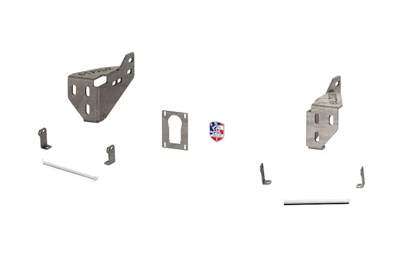 Road Armor 6112Drbh Identity Rear Bumper Components; Accent Lights; Raw Steel; 1