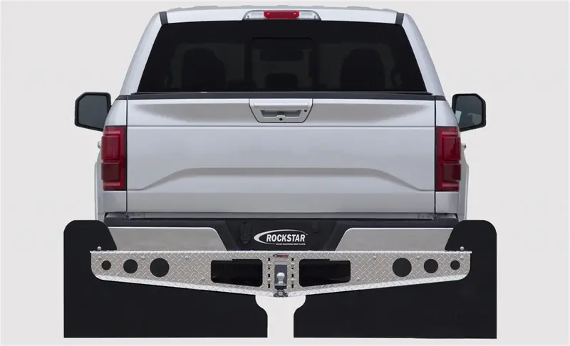 Rockstar Diamond-Plate Hitch-Mounted Mud Flaps For 2019+ Ram 2500/3500 – Model A10400622 1
