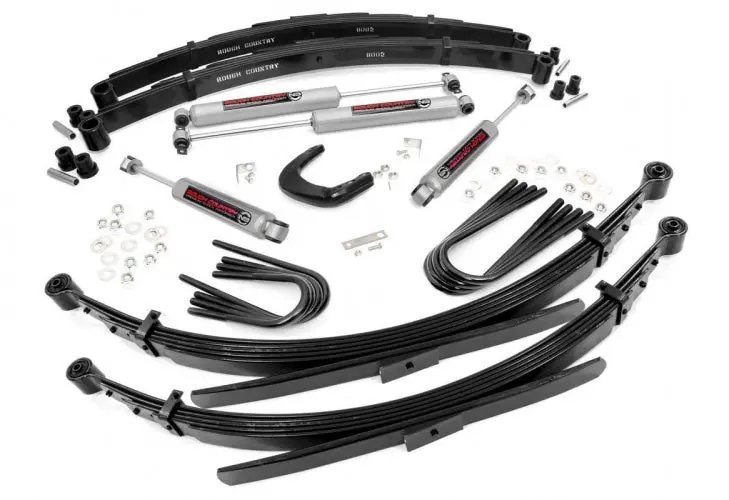 Rough Country 250-88-9230 4-Inch Lift System With 52-Inch Rear Springs For 1988–1991 Chevy Suburban 3/4-Ton 4Wd 1