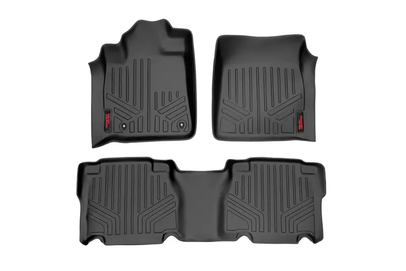 Rough Country M-70712 All-Weather Floor Mat Set – Front & Rear For Toyota Tundra Crewmax (2007–2011) 1