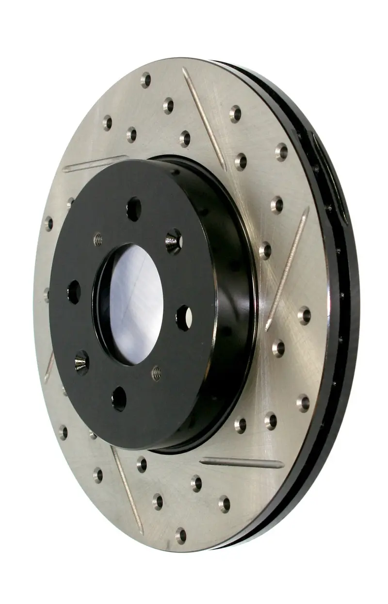 Stoptech 127.44145Cr Cryo-Treated Rear Right Brake Rotor – Drilled And Slotted For High-Performance Stopping 1