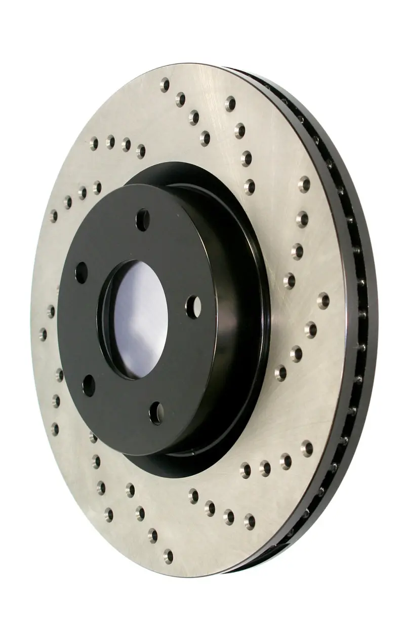 Stoptech 128.38024L Stoptech Sport Cross Drilled Brake Rotor; Front Left 1