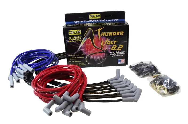 Taylor Thundervolt 8.2Mm Oe-Style Ignition Wire Set – Black, 9.5" Length, Stock Fitment (87037) 1